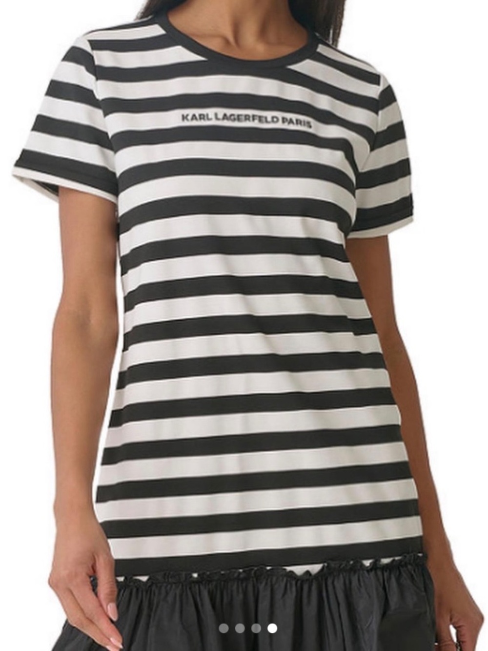 Karl Lagerfield striped dress with ruffle hem - Picture 4 of 10